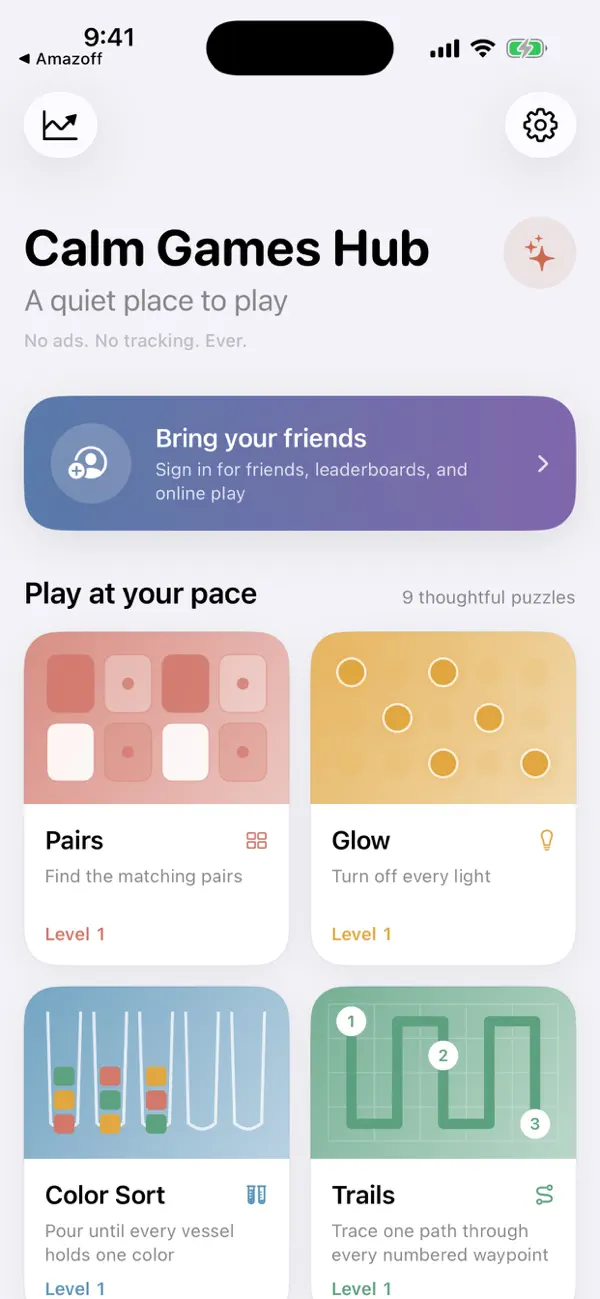 Calm Games Hub screenshot 1