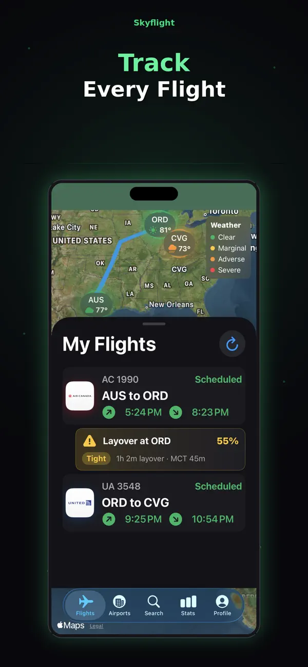 SkyFlight Tracker screenshot 1